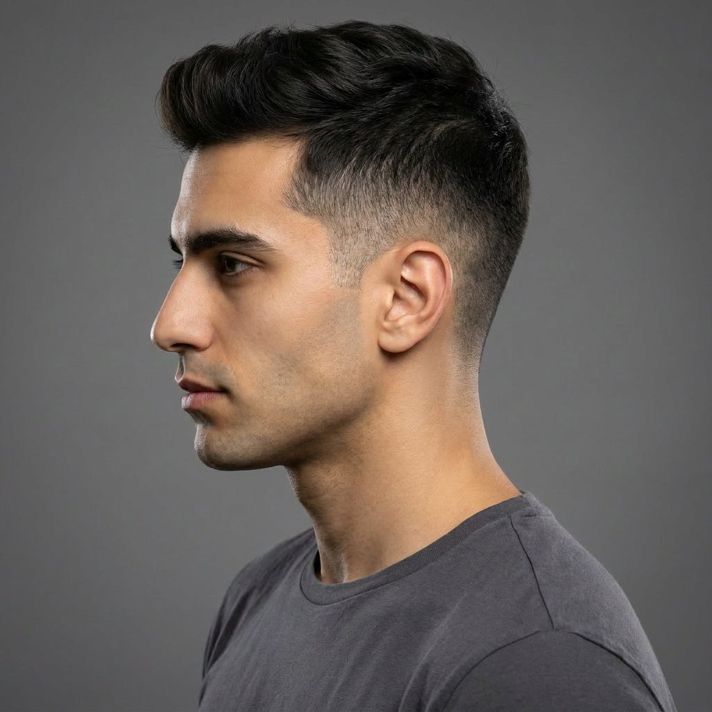 Low Fade Taper saç modeli, temsili sağ görünüm