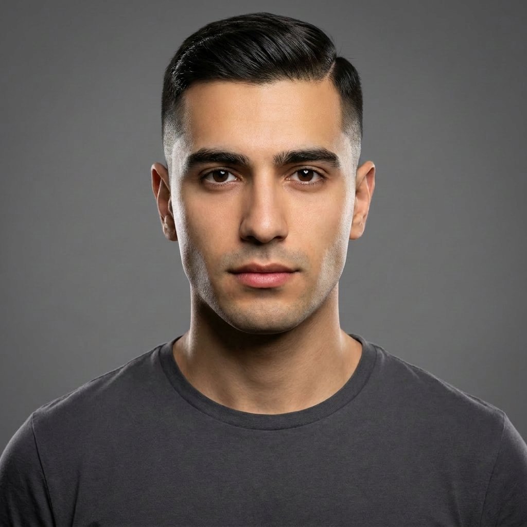 Side Part Undercut, ön görünüm